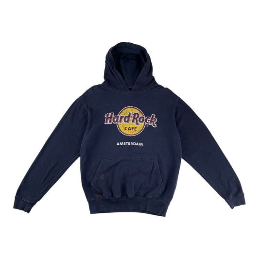 HARD ROCK CAFE VINTAGE AMSTERDAM PRINT PULLOVER HOODIE (LARGE)