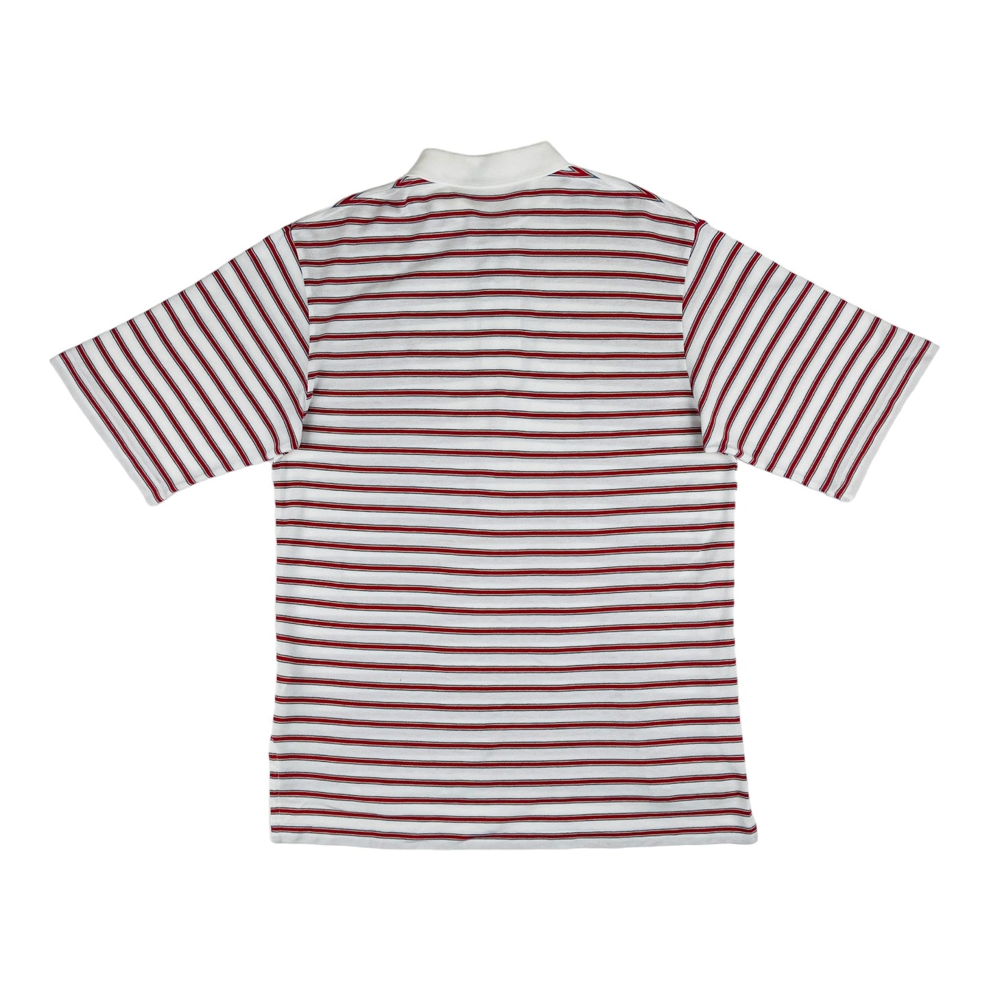 POLO GOLF BY RALPH LAUREN STRIPED POLO SHIRT (RED-WHITE) (LARGE)