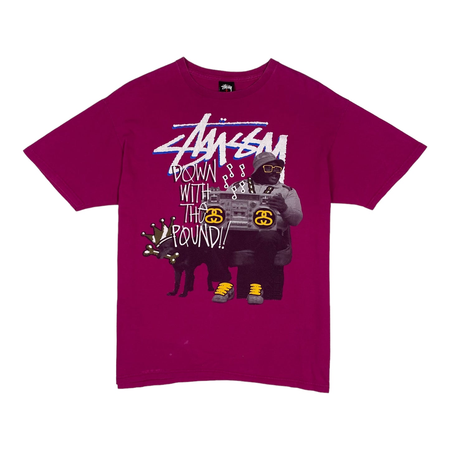 STUSSY "DOWN WITH THE POUND" TEE (XL)
