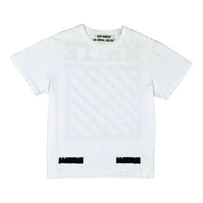 OFF-WHITE LARGE DIAGONAL PAINT BRUSH TEE (SMALL)